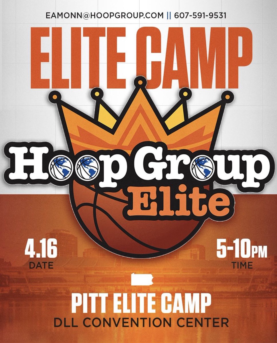 jacksonbokovitz's tweet photo. I will be attending the Hoop Group Elite Camp in Pittsburgh on April 16th in front of 30+ college coaches. Excited to measure my skills against top competition and see what it takes to compete at this level.

#basketballrecruiting #highschool #college #camp #hoopgroup
 #ncaa https://t.co/RLm4Jb846q