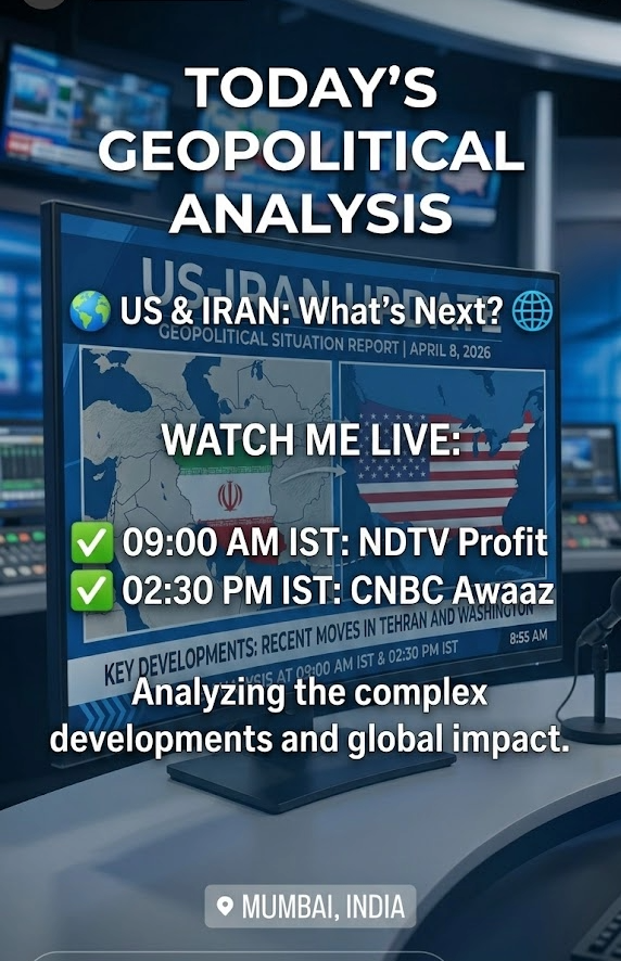 tapariachandan's tweet image. Today's media schedule! 🗓️ Discussing the US-Iran geopolitical impact on the Indian markets and key levels to watch.
📍 09:00 AM: @ndtvprofit 📍 02:30 PM: @CNBC_Awaaz

Don't miss it! 📺👇 #Nifty50 #StockMarket #TradingStrategy