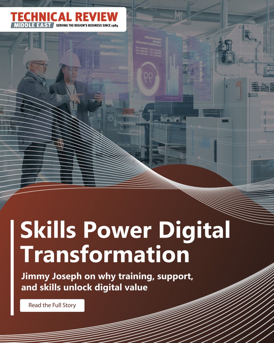 TechReviewME's tweet photo. Technology alone isn’t enough — skills make the difference.

Jimmy Joseph (GDS Middle East) highlights the need for hands-on training, continuous support &amp; stronger engineering capabilities.

Read more: https://t.co/Av5Pqkdzi4 

#EngineeringSkills #DigitalEngineering https://t.co/BoCbhW8VcY