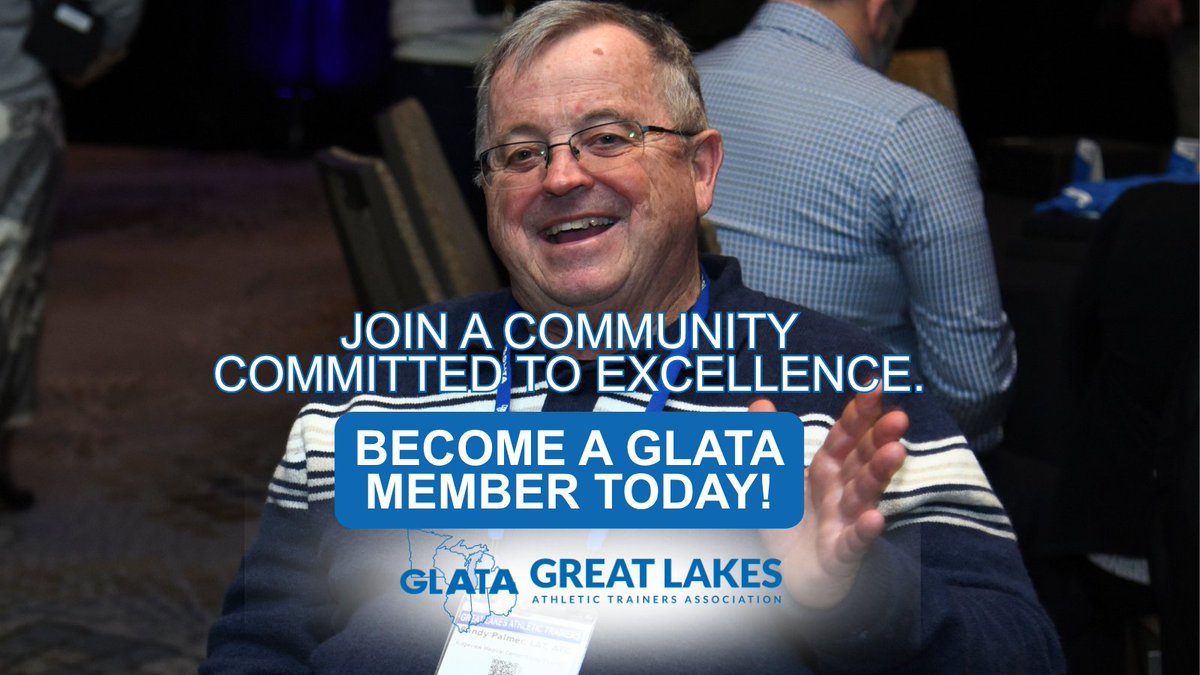 GLATA_updates's tweet image. It's time to take your career further!  Join the Great Lakes Athletic Trainers Association today for a community of athletic trainers pursuing the betterment of the #athleticTraining field! 
Find more information on our website GLATA.org!