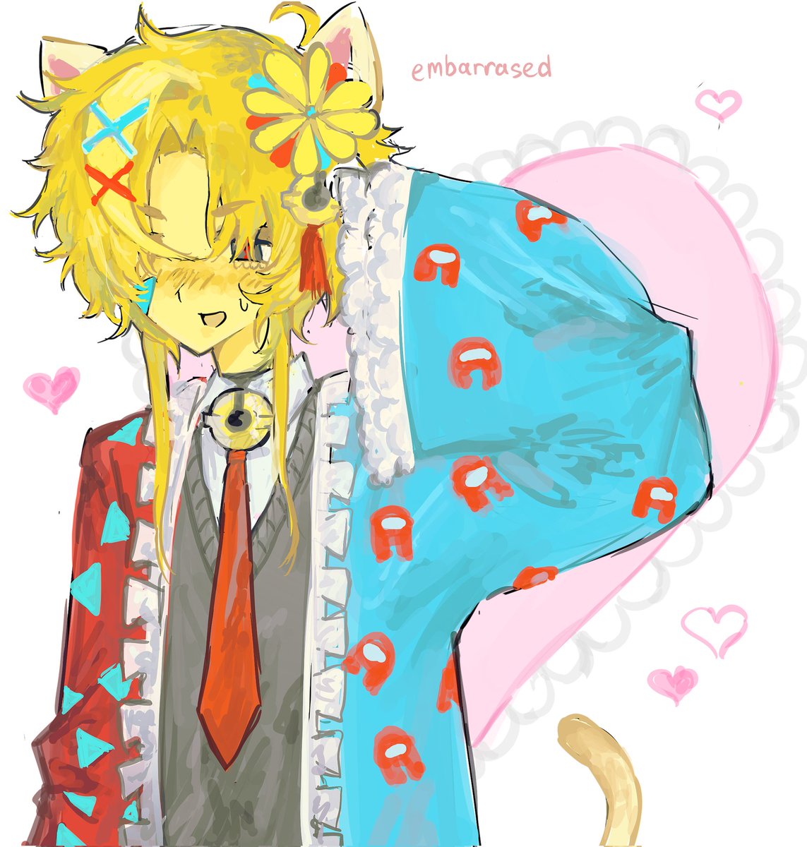 xinchiko's tweet image. im still in school btw. #rejoicefanart THE BELLJUST RANG BYE