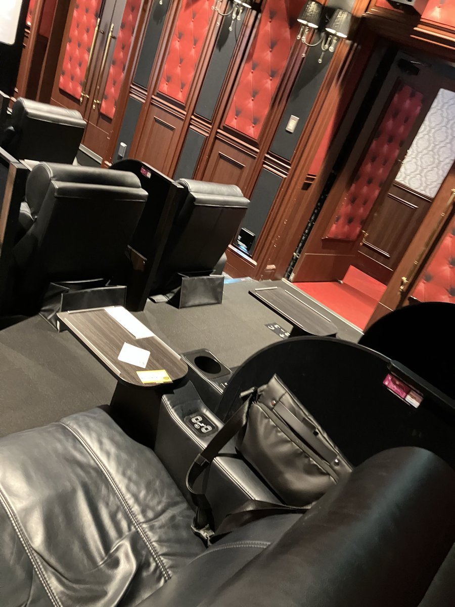 dragonvegetable's tweet photo. 有休取って朝から映画。機会逃して観れないかもと思ってたマーティ・シュプリーム観れてめっちゃ良かった。

グランシアターは初めて利用したけど、最高の空間。4000円でワンドリンクとワンフード付いてこのもてなしはむしろ格安。映画はもう全部これで見たい。 https://t.co/kNmS37vk82
