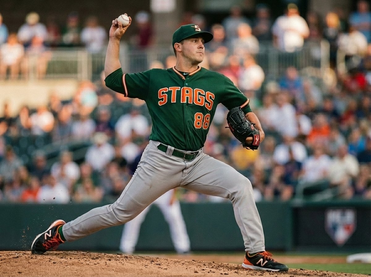 Portland__Stags's tweet image. Rays rough up Portland 11–3. Cam Collier torched the Stags with a 4‑for‑4 night — HR, triple, two singles, 5 RBI — as Tampa Bay rolled at Tropicana Field. Portland fell to 24–23 after Ikaika Knock was chased in the 2nd, tagged for 6 runs (3 ER) in 1.2 IP. #eMLB