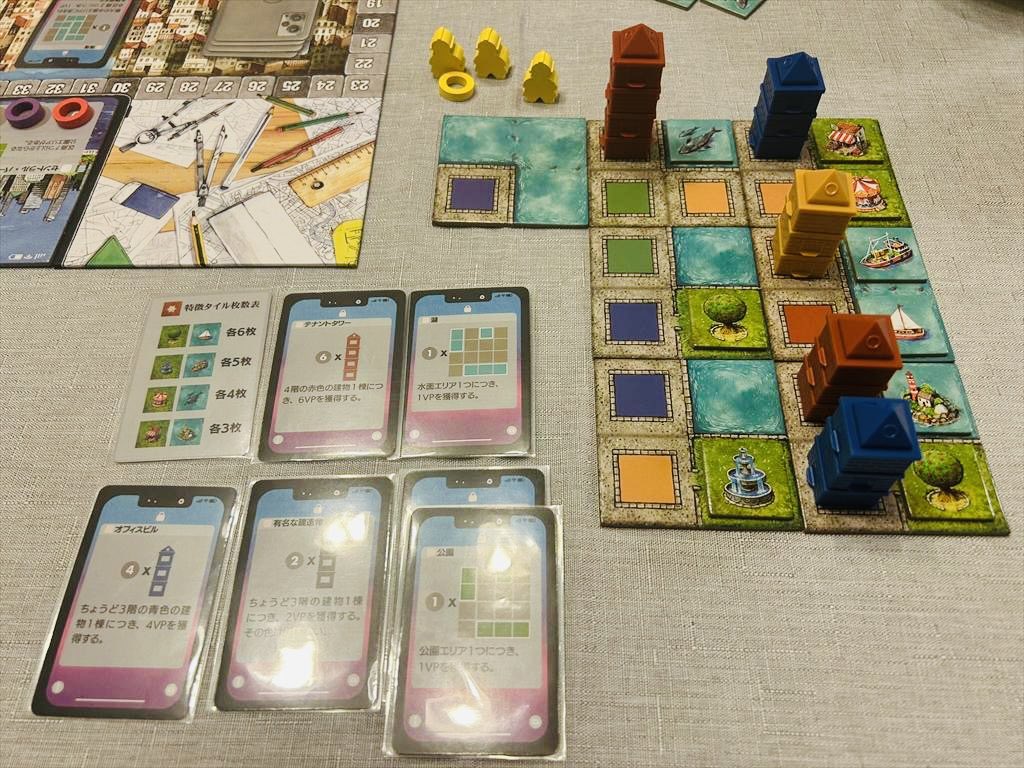 Oguland_'s tweet image. シティーズ（Cities）
好き度（Like）3pt.≪★★★≫
テーママッチ度（Theme matching）4pt.≪★★★★≫
コンポーネント（Components）3pt.≪★★★≫
blog.livedoor.jp/ogu_resort/arc…
#ボードゲーム
#boardgame