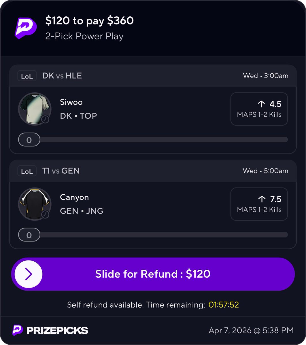 LOL P2 FOR TONIGHT⭐️

A FULL 6MAN POSTED IN OUR DISCORD, JOIN WITH THE LINK IN OUR BIO! REMEMBER WE HAVE A DISCOUNT GOING ON RIGHT NOW. USE CODE "MLB" WHEN SIGNING UP FOR $5 OFF YOUR MEMBERSHIP TO OUR PREMIUM SECTION😈💰

#PrizePicks #esports #Gambling𝕏 #LoL