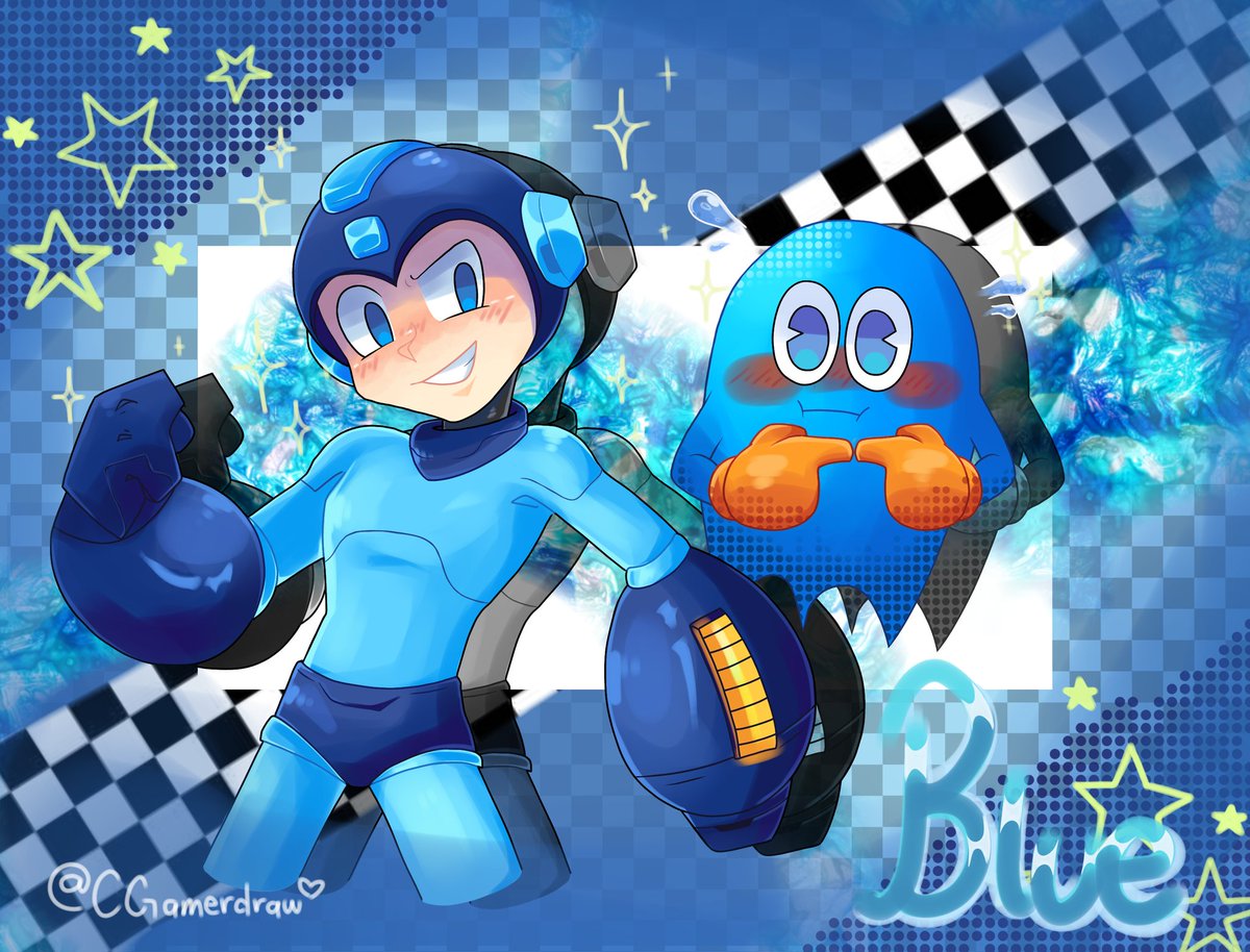 CGamerdraw's tweet image. Mega Man x Pac-Man characters 💥
Espero y les guste los diseños
. 
. 
Tags: #fanartdigital #pacmanghost #megaman #robotsmasters #colortheme #fridayfanart #fypシ゚ #bassmegaman #protoman #rollmegaman #blinkypacman #pinkypacman #inkypacman #clydepacman #gaming #retro