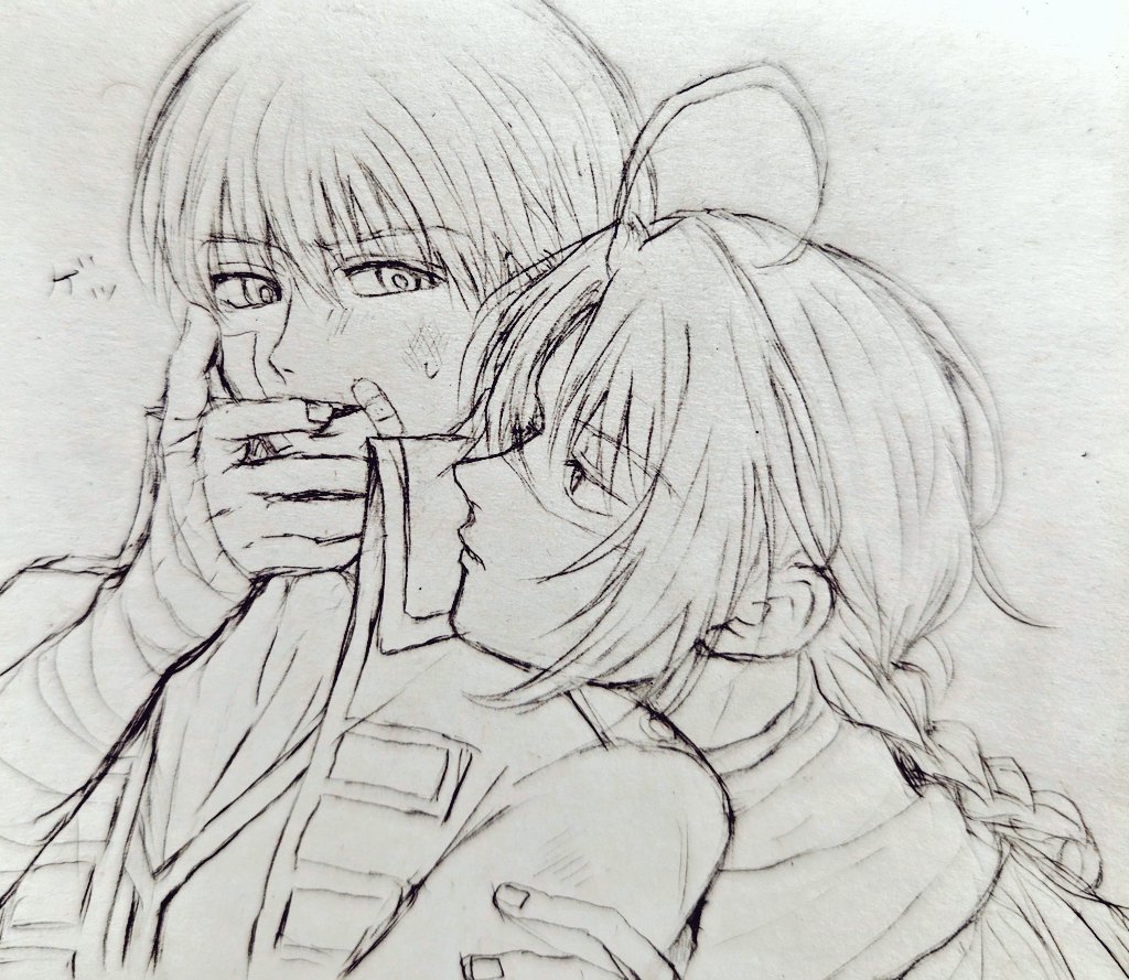 tuta_319's tweet photo. #威沖　※再掲
「ねぇねえ。うちの妹が怪我して帰ってきたんだけどさ？何処の馬の骨とやり合ったか分かる？地球のお.ま.わ.り.さん。痛そうだね、これ」
「なんでぇ。チンピラシータさんかぃ、そんなこたぁ知らねえなぁ…。」
沖田くんと神威くん https://t.co/VAjxDx6gSu