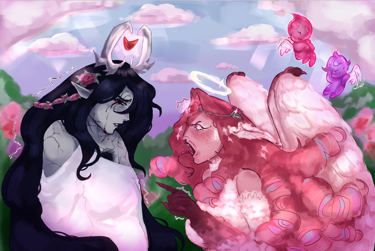 oxladysusan's tweet photo. Leavener's sister-in-law mad as HELLLL 😭💔💔💔

A little AU lore piece with @struckbythemoon 's Withering Leavener and #eternalsugarcookie in her Chimera-inspired enraged form.. 💢💢 https://t.co/dnZ70heGbe