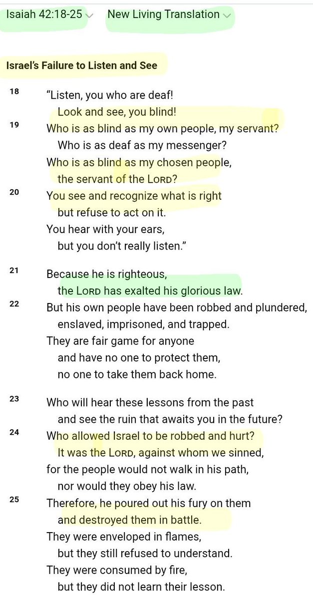 TohaMoni11's tweet photo. @AlpArslan_9yyx SEE Jews were destroyed for rejecting final Prophet. Isaiah 42:25 Therefore, he poured out his fury on them and destroyed them(Israel) in battle. They were enveloped in flames, but they still refused to understand.They were consumed by fire, but they did not learn their lesson. https://t.co/6vMQm3x3tD