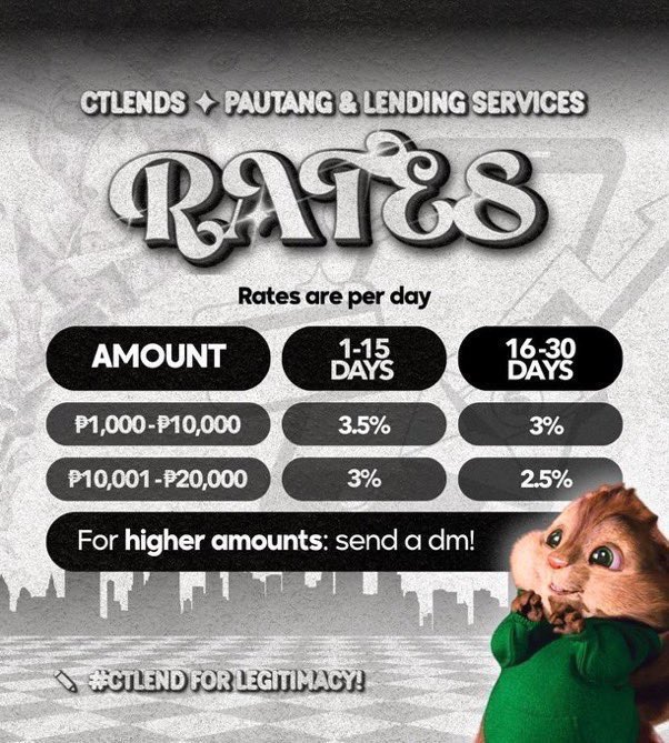 ctlends's tweet image. lending, pautang &amp;amp; loan service open: 04.08.2026 | not open for minors

unli slots — very selective for new clentss

1 month max prio old clients 

no reply = no slots

 ₱2k max for new client ; 14 days dop 

lending emergency loan credit borrow pautang pera long dop low rates