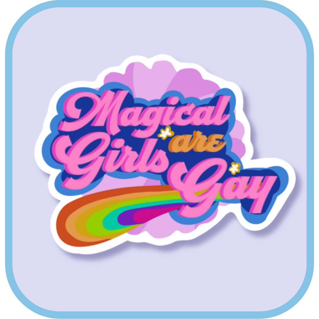 meggmage's tweet photo. I just received magical girls are gay!!! sticker by MAGICALKITTEN from bumblewave1 via Throne. Thank you! https://t.co/RGXuSTrFnr #Wishlist #throne https://t.co/oqzEXrvlio