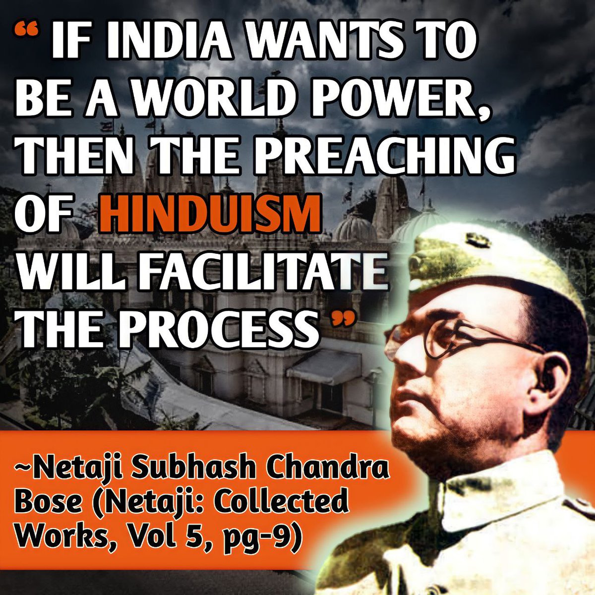 All commies who want to claim Bose should help us follow his advice.