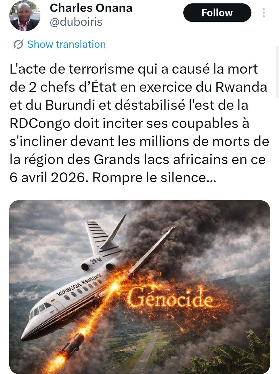 <a href="/USAmbRwanda/">U.S. Embassy Kigali</a> The US was part of the operation that assassinated Habiarimani 1994, kagame's action triggered civil war which killed many Hutu and Tutsi in Rwanda.
Over 30 years <a href="/PaulKagame/">Paul Kagame</a> the mastermind is still enjoying American support .