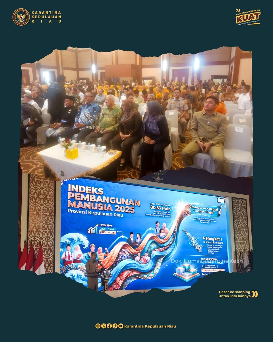 Karantina Kepri turut hadir dalam Musrenbang Provinsi Kepri 2026 sebagai wujud dukungan terhadap sinkronisasi pembangunan pusat dan daerah.

Selengkapnya di FP Karantina Kepri facebook.com/share/p/18UQS8…

#sinergitas 
#karantinakepri