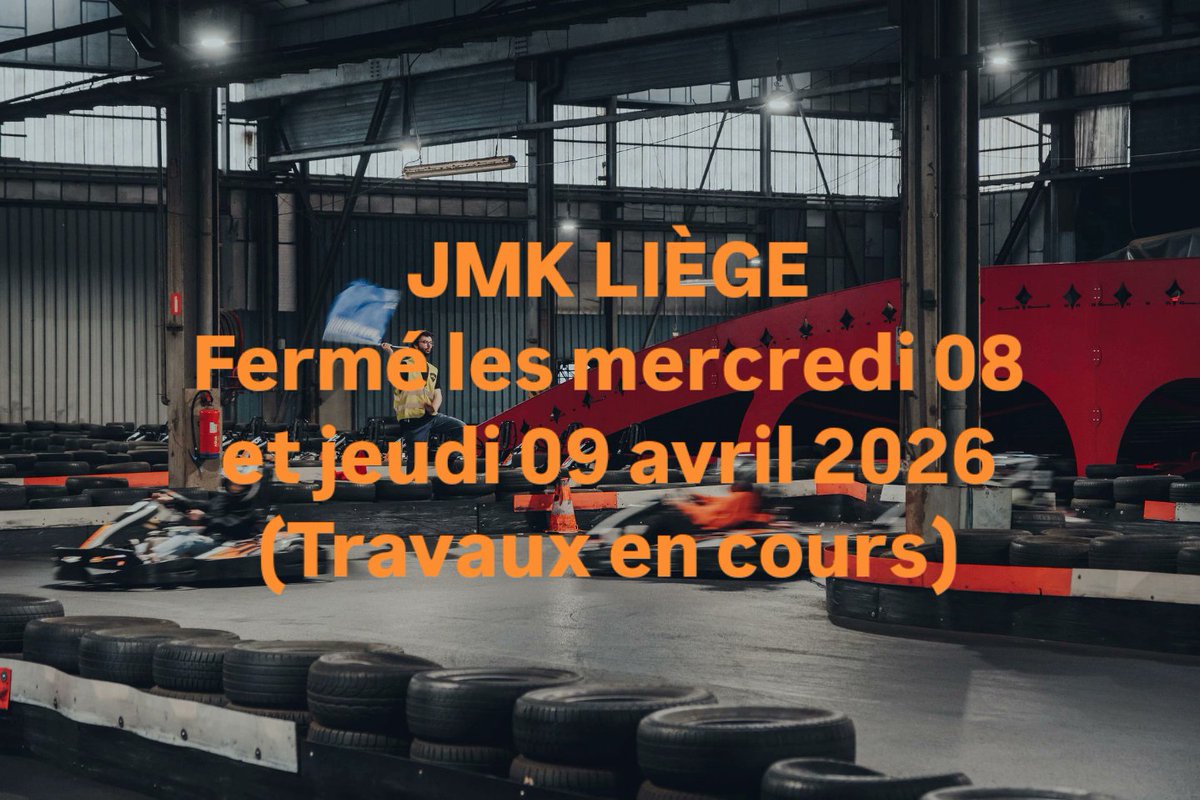 jmk_official's tweet photo. JMK LIÈGE Fléron est fermé ces 08 et 09 avril 2026. Nous serons de retour dès ce vendredi 10 😉
Notre établissement de NAMUR Floreffe reste accessible 👍 https://t.co/kQw0ygl9s0