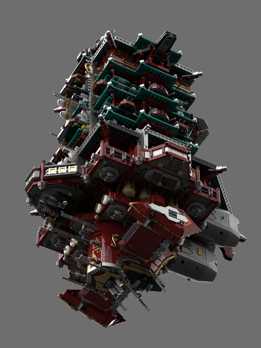 893487718I's tweet image. 新作完成
飞天黄鹤楼-节度使级后勤母舰
#lego #moc #spaceship