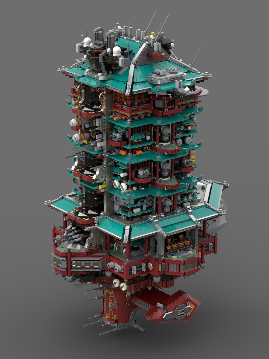 893487718I's tweet image. 新作完成
飞天黄鹤楼-节度使级后勤母舰
#lego #moc #spaceship