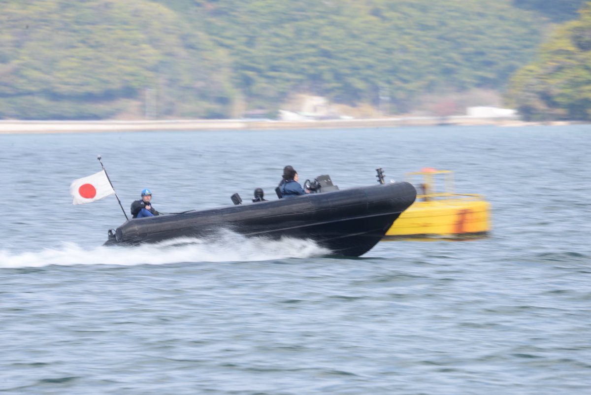 d50140123266's tweet image. 暴れる特別機動船笑
#特別機動船
#RHIB
#海上自衛隊