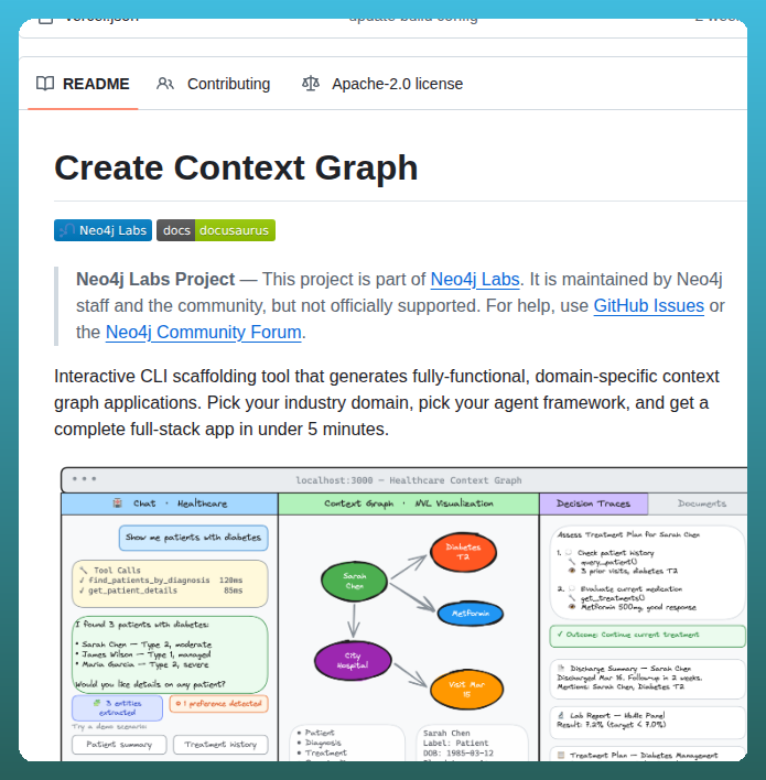 tom_doerr's tweet image. Generates full-stack AI agent applications with Neo4j

github.com/neo4j-labs/cre…