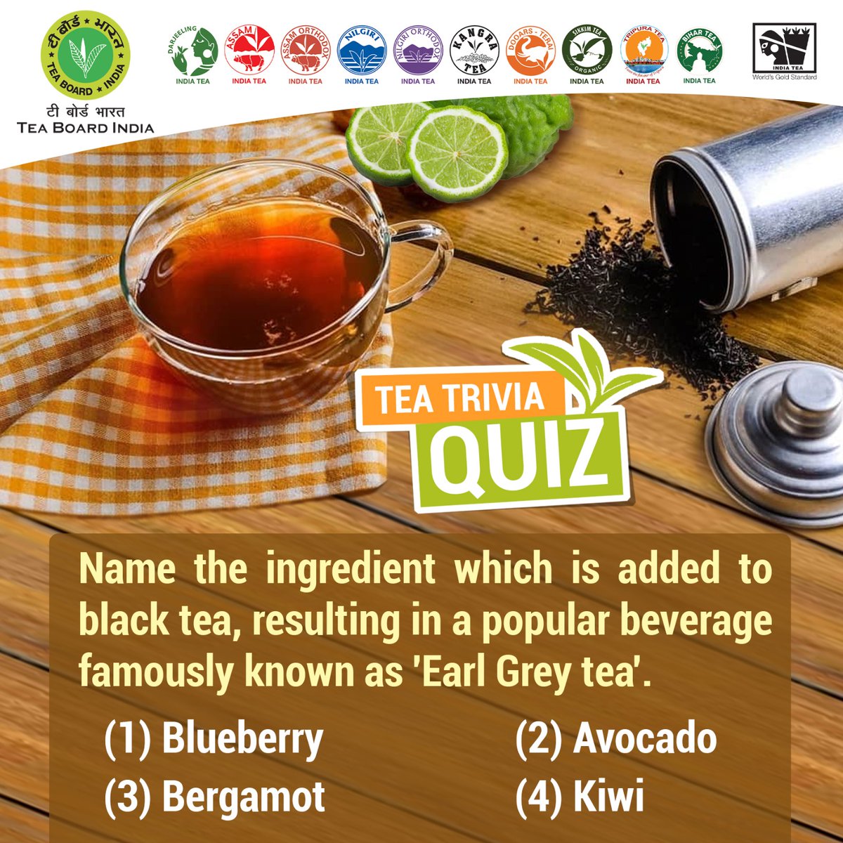 teaboardofindia's tweet photo. It’s time to put your tea knowledge to the test!
Join our Tea Trivia Quiz and discover how deep your love for #IndiaTea truly runs.
Sip. Think. Answer. Repeat.
Because every cup carries more than taste—it carries legacy. https://t.co/I0BZCsQUcZ