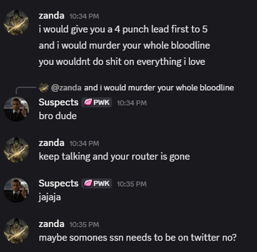 Suspects tweet media