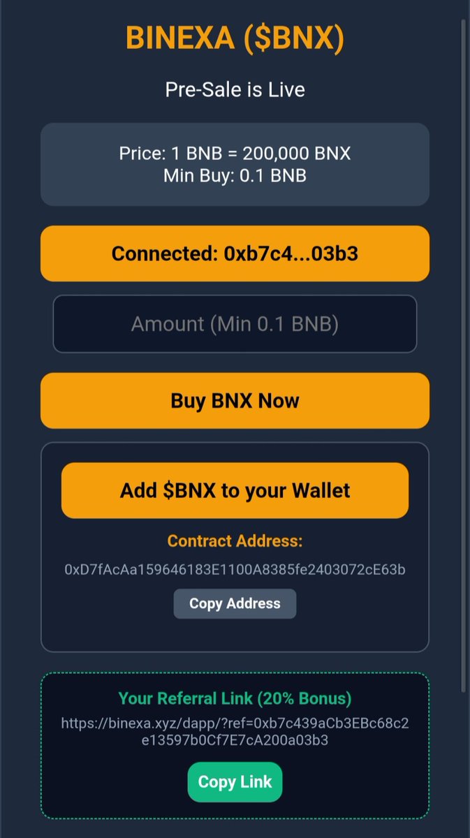 Binexa Official tweet media