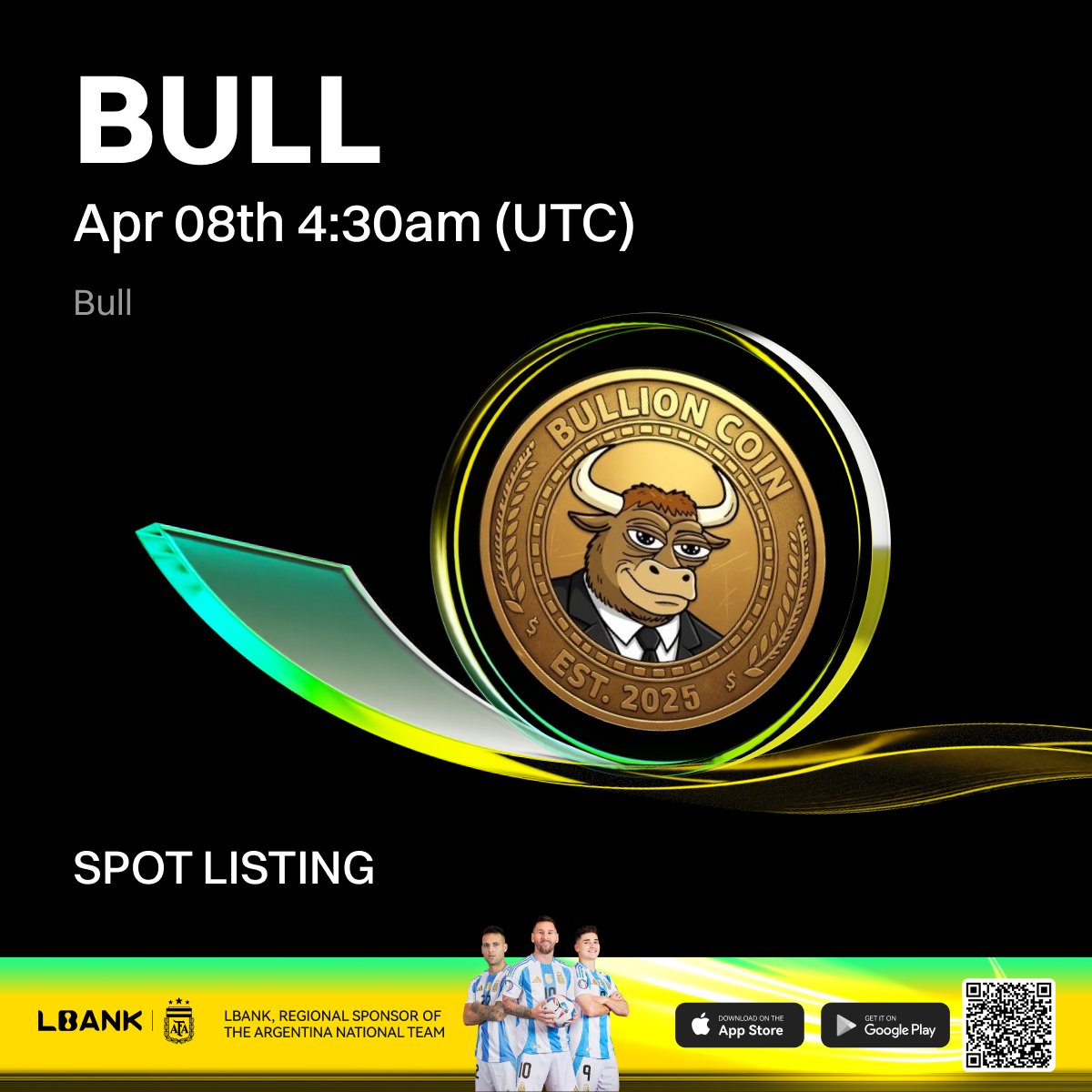 LBankUpdates's tweet image. 🎉 New #listing

🌟 $BULL (Bull) will be listed on LBank! @bullthemarket

You have to bullieve.

❤️ Details: is.gd/jNMFvi