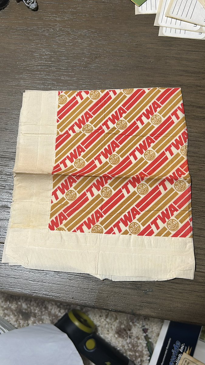 MicheleTheWise's tweet image. Looking for information… I found a bunch of old airline related stuff in my grandfather in-laws paperwork. Thoughts? Timeline? Just looking to learn more about our aviation history. #TWA #airlines #vintageaviation #napkin