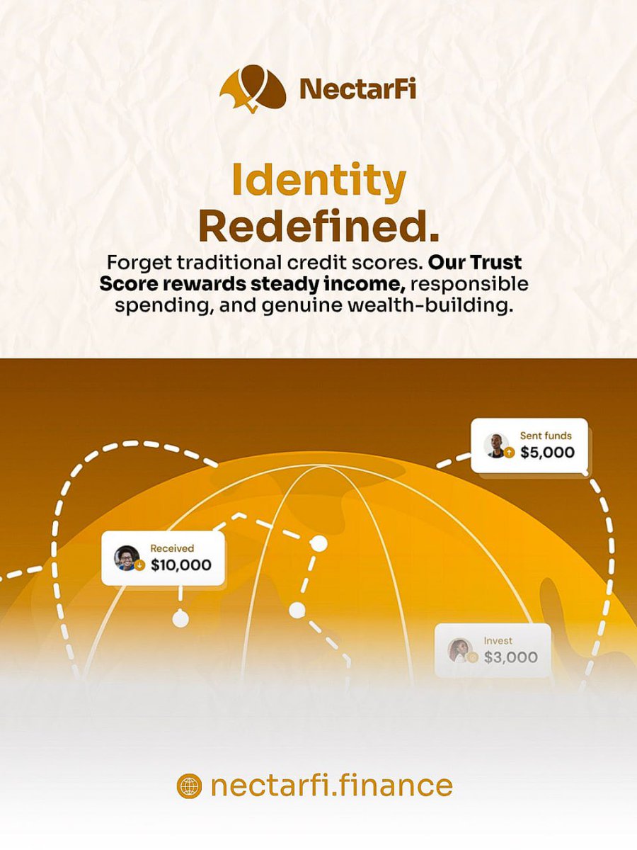 Callmeabu's tweet image. Identity Redefined. 

Forget traditional credit scores that punish you. 

I visualized the Trust Score as a living map of global financial behavior. 

Your income and wealth-building should open doors, not close them.