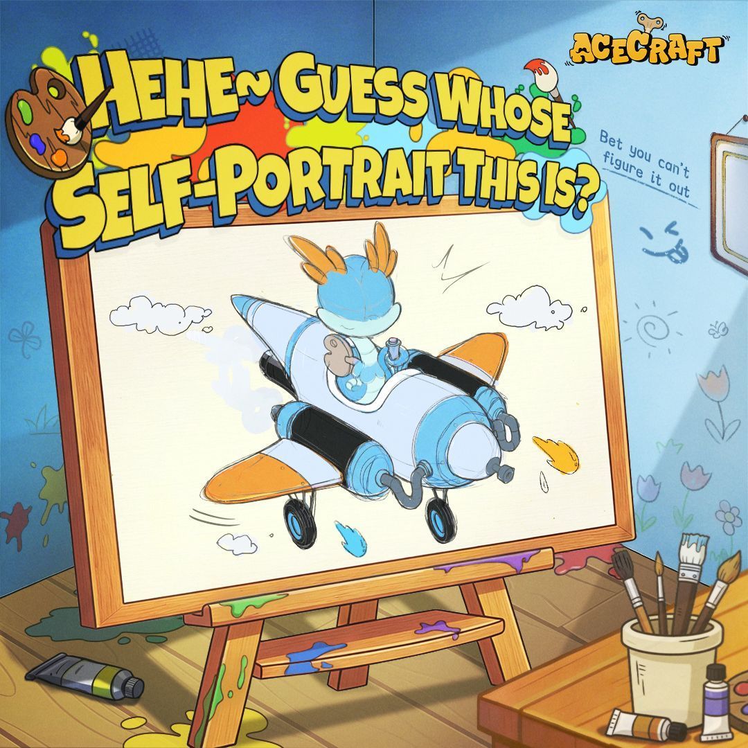 ACECRAFT_EN's tweet image. I've been experimenting with water painting lately.
Spraying it right onto the canvas? Now that's art! 💧
Can you guess who it is?
No? Haha, you'll never guess! 😜 

#acecraft #gamestagram #gamingcommunity