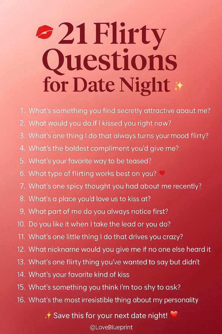 ALetterToMySons's tweet photo. 21 Flirty Questions For A Wonderful Date Night 📌. https://t.co/pXhvJTTOb8