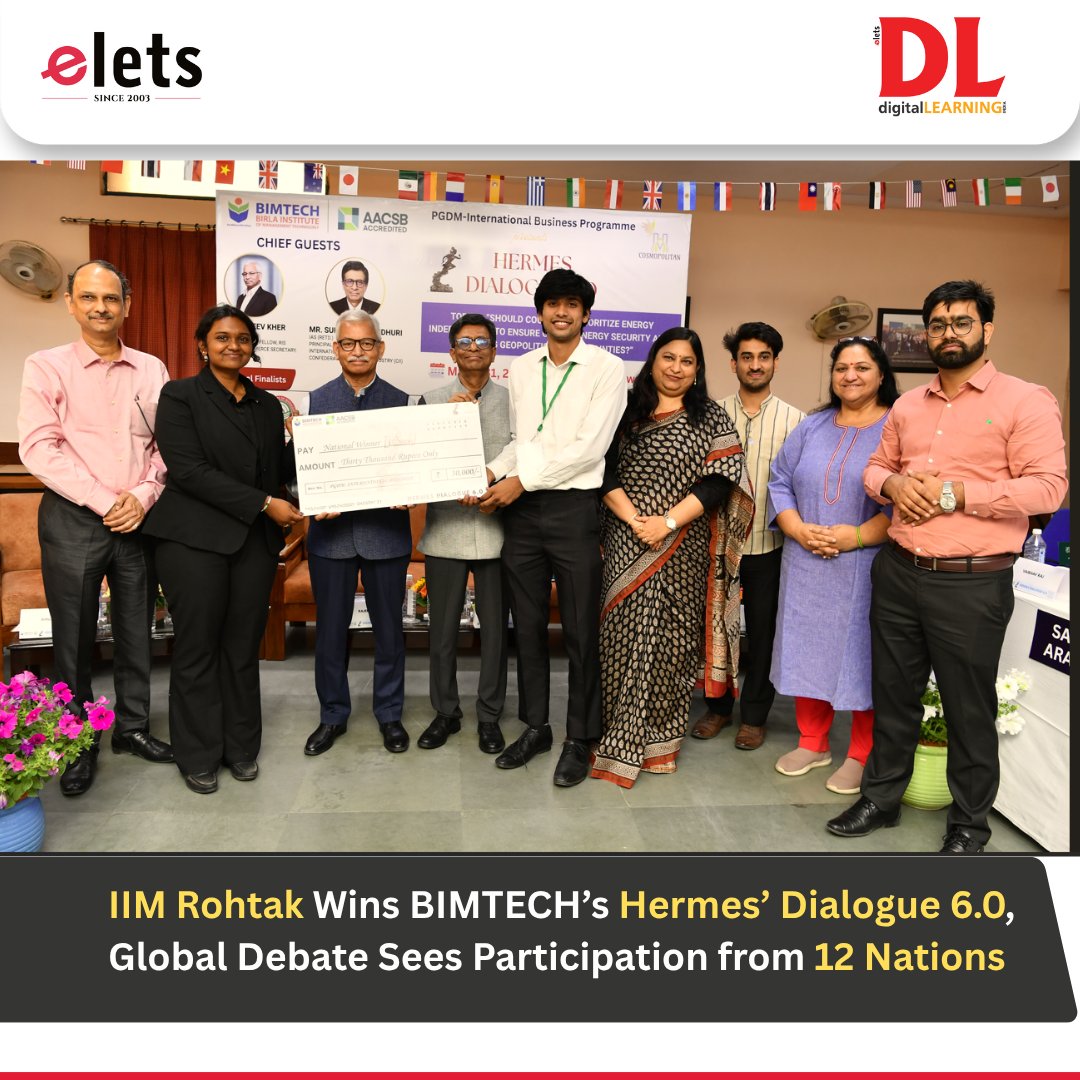 dl_magazine's tweet image. The BIMTECH hosted the sixth edition of its flagship international debate event, Hermes’ Dialogue 6.0, bringing together participants from across India and representing 12 countries in a high-impact policy discussion.

Read More: lnkd.in/g9ng-e6n

#HermesDialogue #BIMTECH