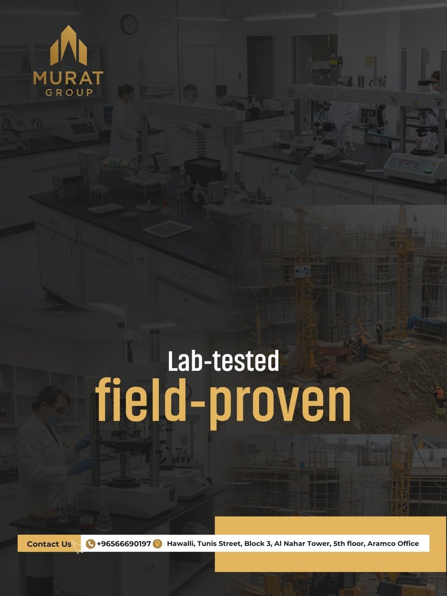 muratgroup_co's tweet image. Our Lab-to-Field philosophy ensures every solution is scientifically sound before implementation. Research meets reality at MURAT GROUP. Experience proven innovation - contact today.

📞 Contact: 0096566690197

#ResearchAndDevelopment #EngineeringInnovation #MURATGROUP