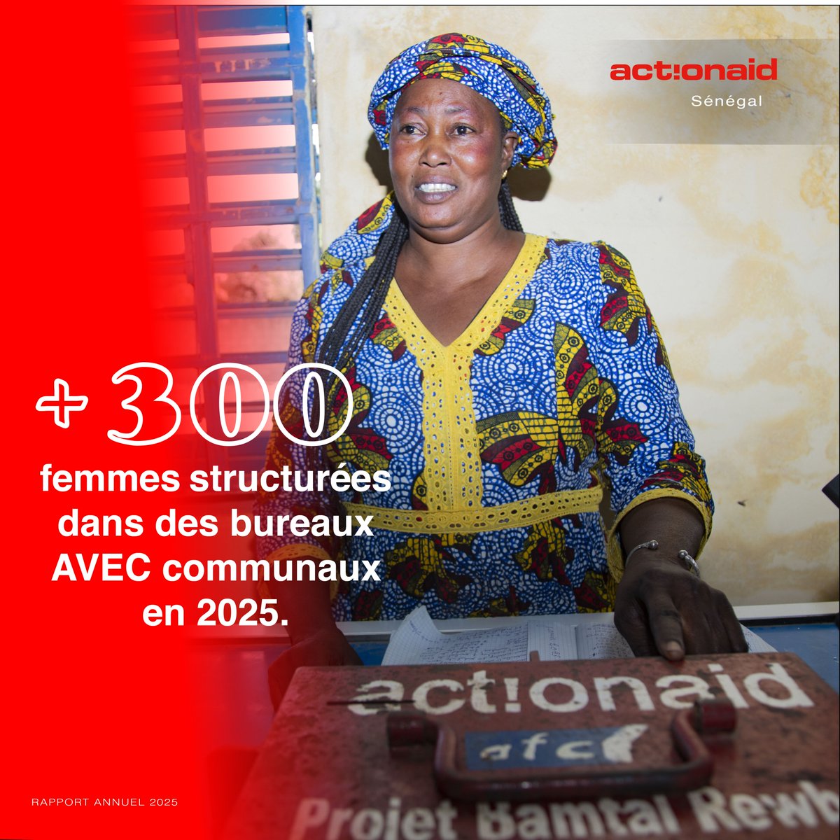 ActionaidSN's tweet image. En 2025, plus de 300 femmes ont été structurées au sein des bureaux communaux AVEC (Associations Villageoises d’Épargne et de Crédit).

Grâce à l’accompagnement de ActionAid International Senegal, ces Associations Villageoises d’Épargne et de Crédit (AVEC) renforcent