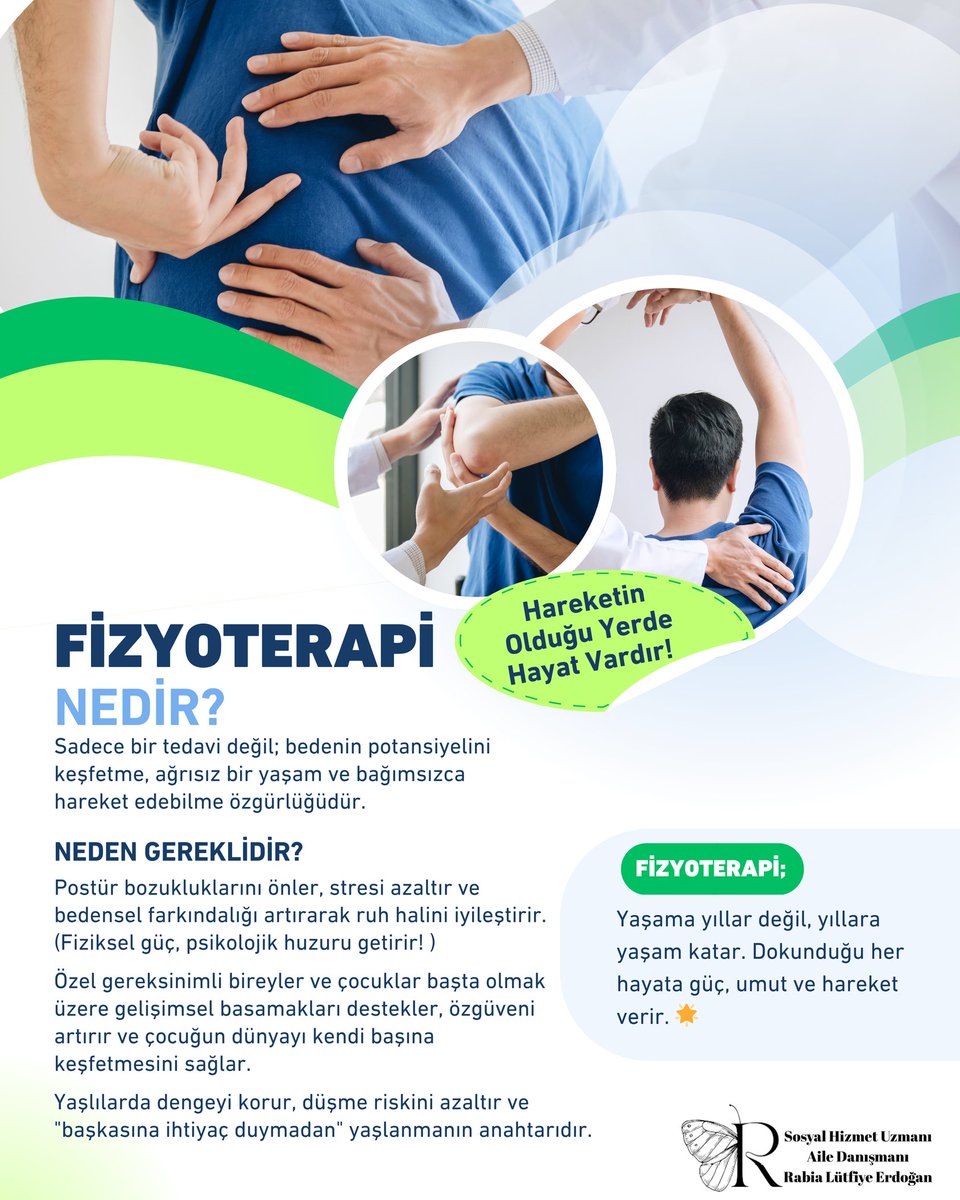 Bedenin dilini anlayan, ellere şifa, kalplere umut olan tüm fizyoterapistlerimizin 8 Nisan Ulusal Fizyoterapistler Günü kutlu olsun! 🩺✨

​#FizyoterapistlerGünü #Fizyoterapi  #HareketİçindeYaşam #Sağlık