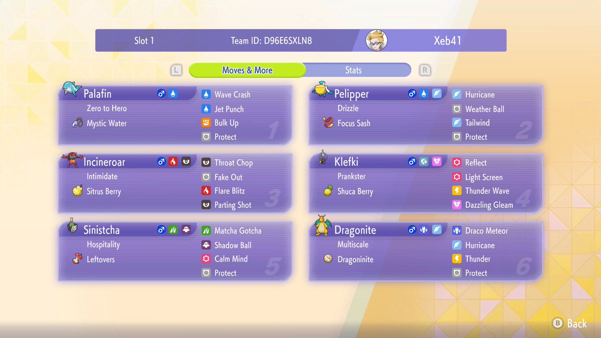 Xeb_41's tweet image. Finally Champions is out and I have created for you a replica team based on this rain team! Enjoy!

#pokemonchampions #pokemonvgc #Replicateam