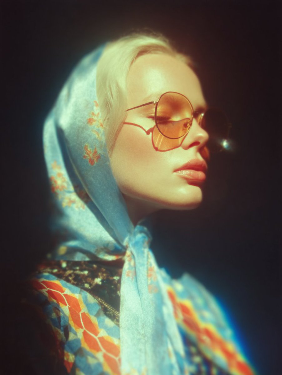 phokuinc's tweet image. She exists somewhere between a photograph and a feeling. Grain, glow, and a story you can’t quite remember. #EtherealMood #CinematicPortrait #VintageAesthetic