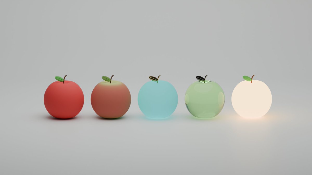 aoineko_min's tweet image. YouTubeの動画を参考に作成🍎
#blender #3DCG