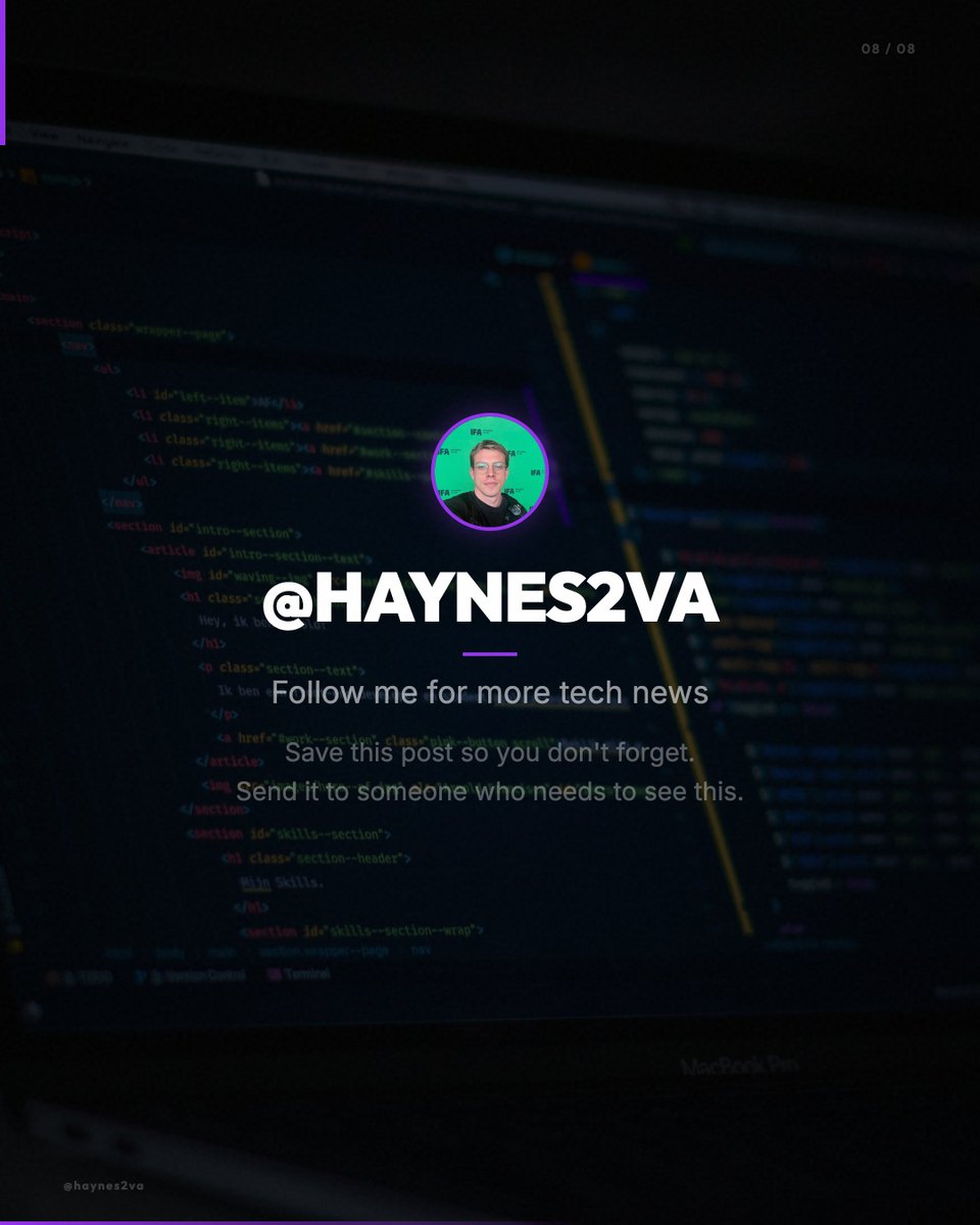 itschasehaynes's tweet photo. Follow @haynes2va for daily tech updates 📱

♻️ Repost if this was useful! https://t.co/mBWyvraU2N