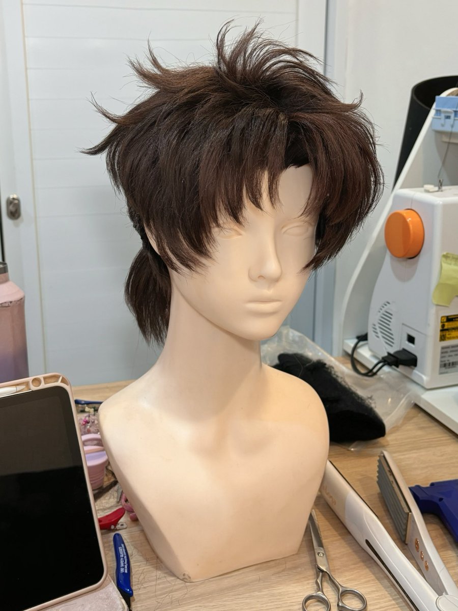 Before and after

This was probably the quickest wig i’ve made recently. It was actually recycled from a friend’s old unused zhongli wig that i randomly found in my closet 🕺
It was made without paying any respect to proper wig styling techniques but it’s ok cz it’s mine 😍