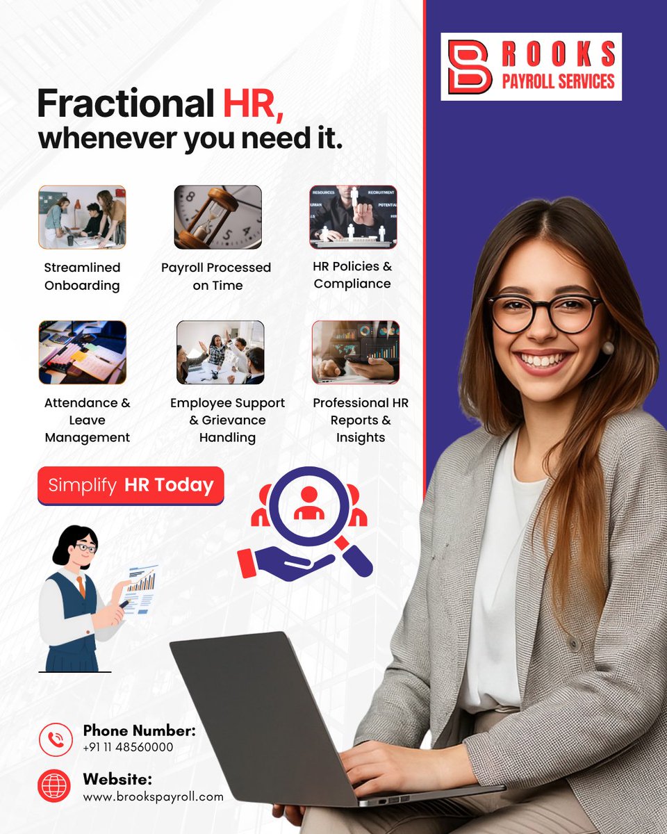 BrooksGlobalEOR's tweet image. 💼 Focus on Growth, Leave the HR to Experts!
Managing payroll, compliance, and HR tasks can be overwhelming—but not anymore. Let professionals handle it while you scale your business smoothly 🚀
.
.
.
#hrservices #payrollsolutions #businessgrowth 
#hrmanagement 
#brokspayroll