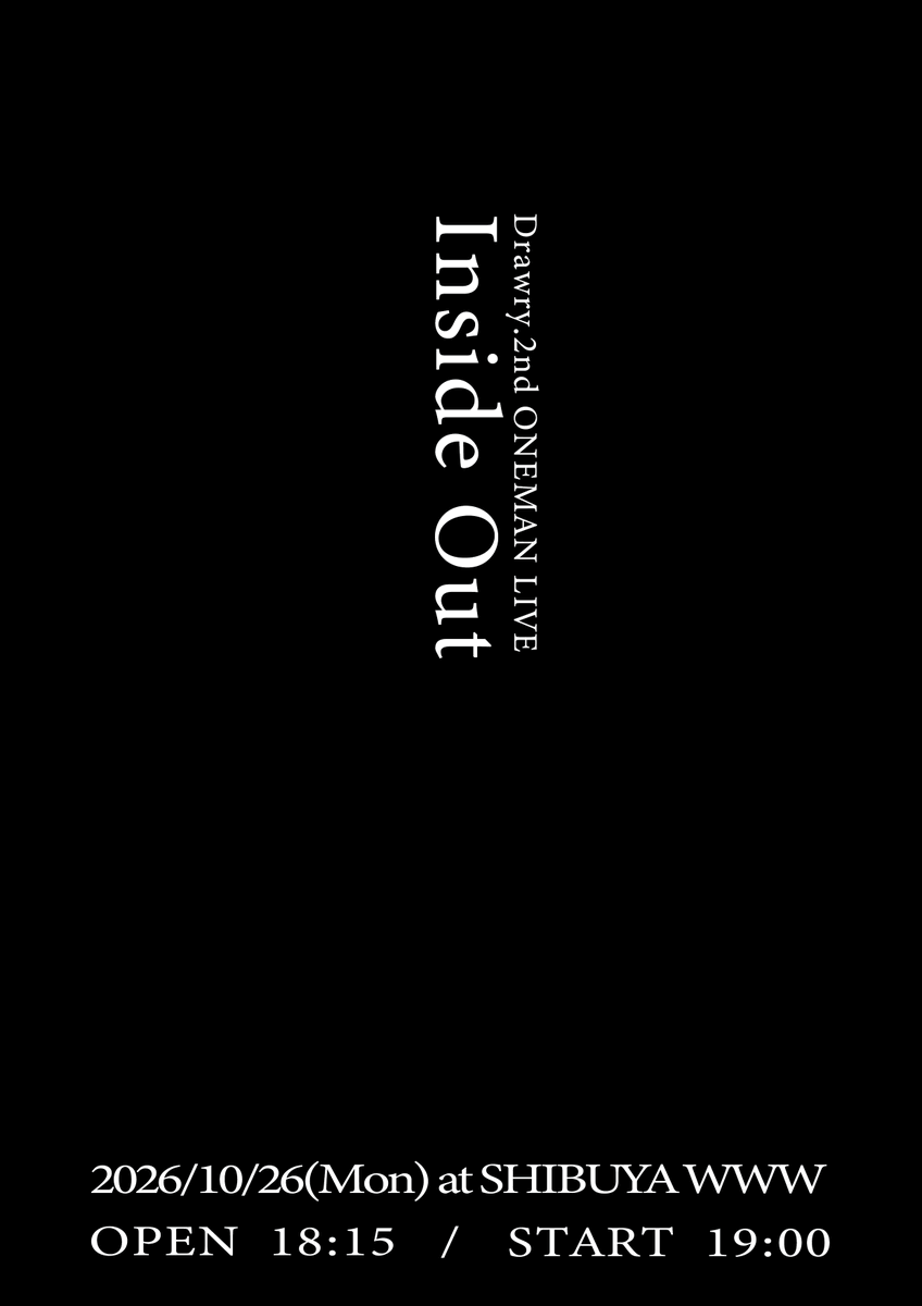 Drawry. 10/26(月) 2nd ONEMAN LIVE@渋谷WWW tweet media