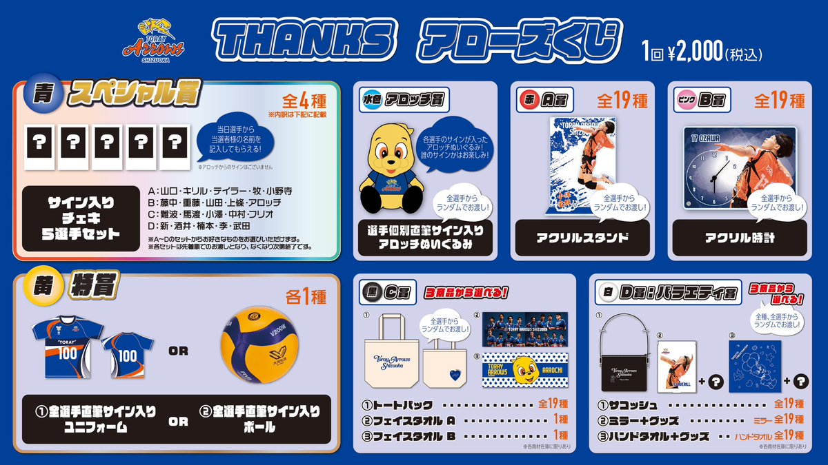 🎉THANKS アローズくじ🎉 ／ アローズくじをホーム最終節でも実施