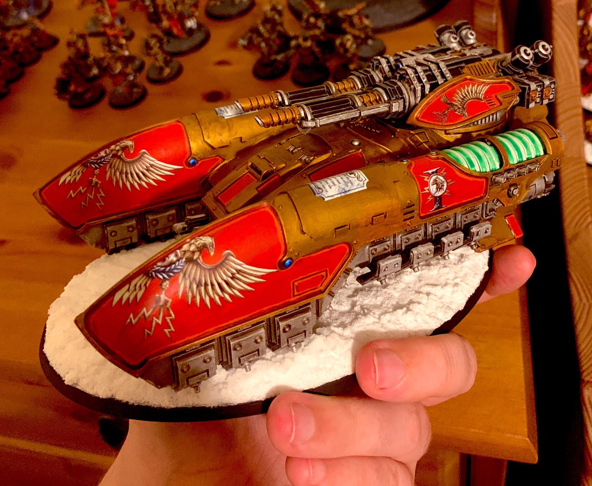 Spinegrinder117's tweet image. Found pics of my old Forgeworld resin Caladius Grav Tank that I sold years ago.

Can’t wait to paint up my shiny new plastic one now my skills have improved. (Also it will have purple instead of red)