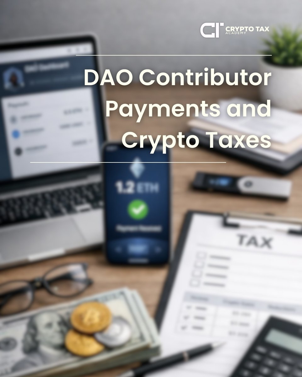 Andrewcta's tweet photo. DAO Contributor Payments and Crypto Taxes

Governance rewards aren’t “just tokens” 👇

• Most DAO payments = taxable income
Work such as development, moderation, or operations paid in tokens is treated as compensation

• Value at receipt matters
That price is your income and later changes are capital gains or losses

• Document everything
Clear agreements help separate income from investment activity

• Think global 
Cross-border DAO participation can create additional reporting requirements

Stay compliant it matters more than you think

#CryptoTax #DAO #Web3 #CryptoCompliance #BlockchainGovernance