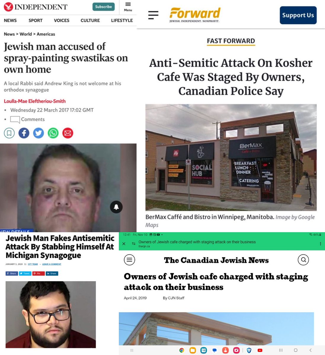 Non_Centrist's tweet photo. Name me another religious or ethnic group that does this as often as Jews👇  professional victims 🤔👀 https://t.co/9vuiAu1pfU