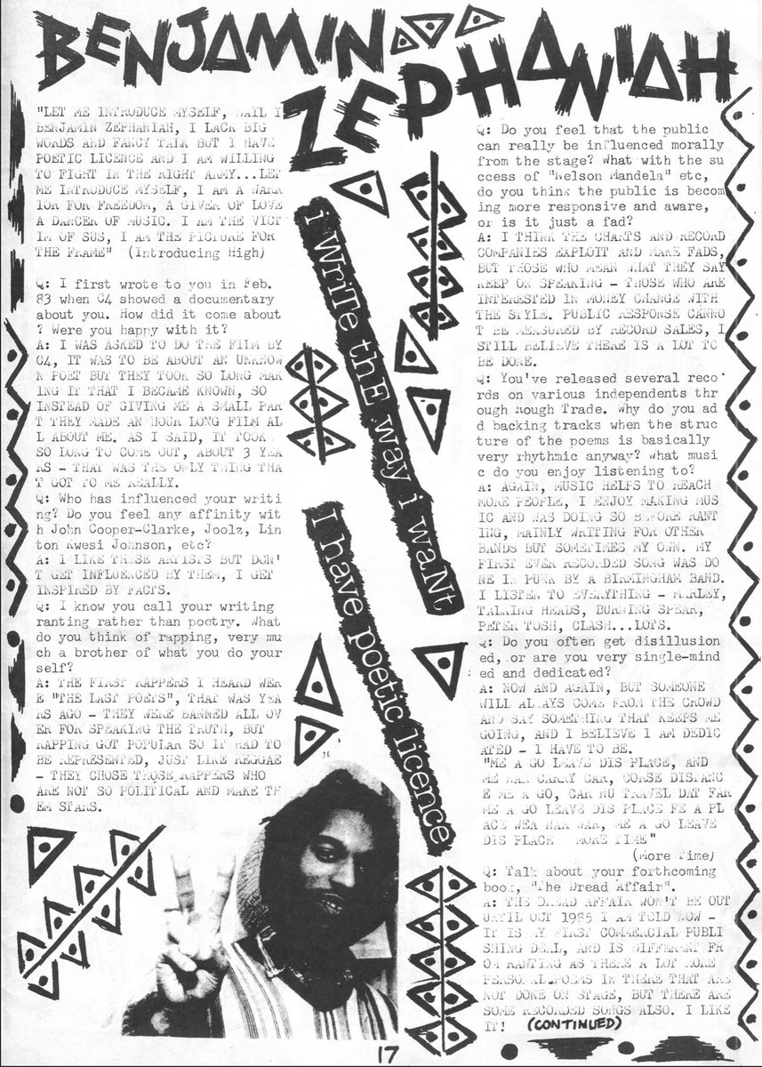 Professor Benjamin Zephaniah tweet media