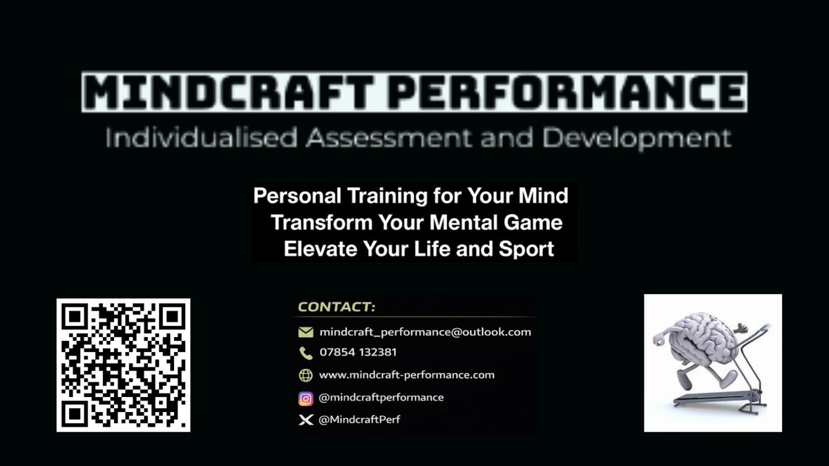 MindcraftPerf's tweet photo. Personal training for your mind - free initial holistic assessment to identify super strengths and areas to develop. We will work together to create a bespoke plan to transform your performance https://t.co/O7egIYngEX https://t.co/l1KekAThuv