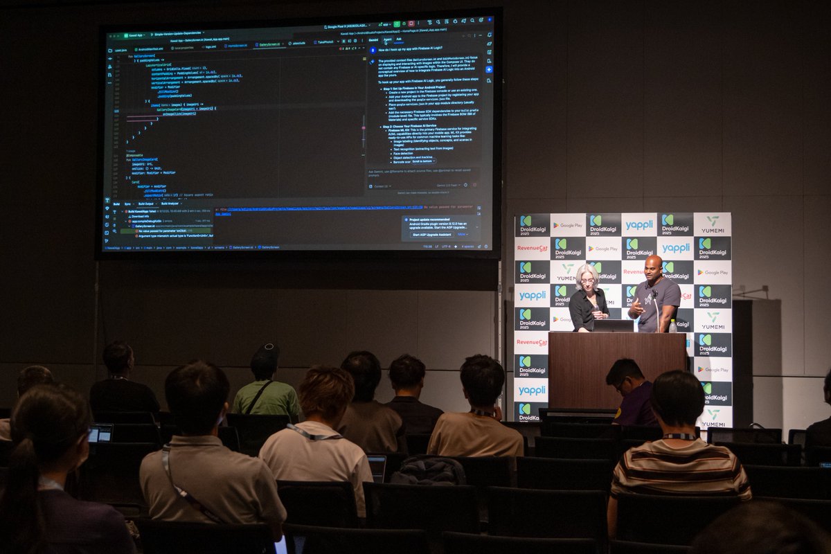 DroidKaigi's tweet photo. （´-`）.｡oO（せっかくなのでDroidKaigi 2025の振り返りを…）

DroidKaigiでは毎年40以上のセッションが行われています。公募によって集まった様々な登壇者の方によって魅力的な技術や知見の共有がされているので、Androidアプリ開発の最前線に触れることができます！ https://t.co/6jozBvqfQn