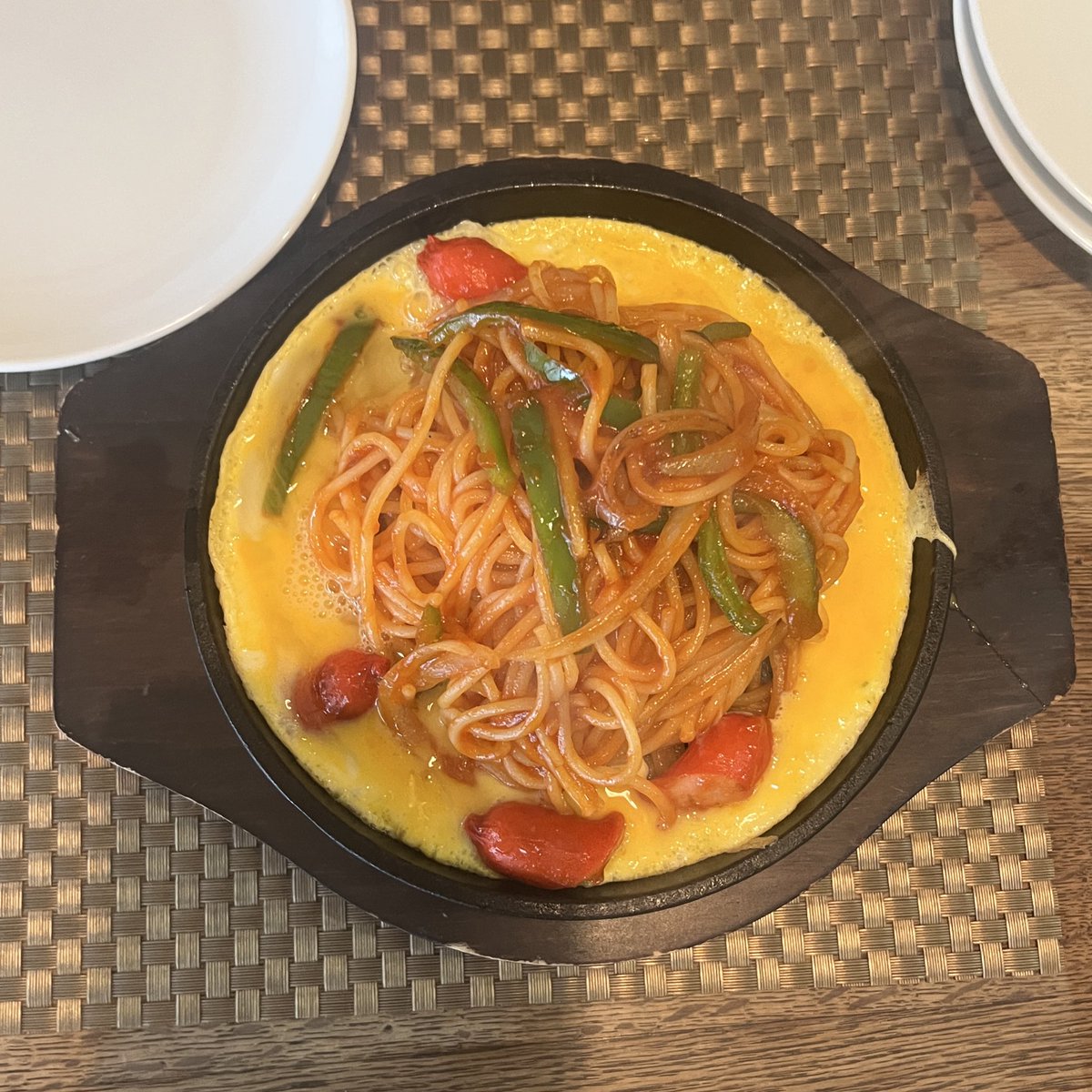 定食とナポリタン🎶
